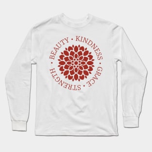 Dahlia Flower Meaning in Wine Long Sleeve T-Shirt